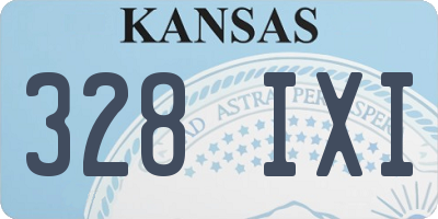 KS license plate 328IXI