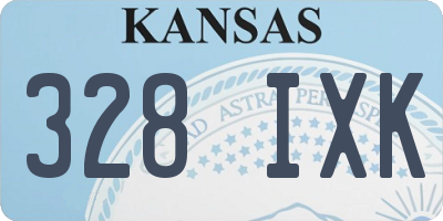 KS license plate 328IXK
