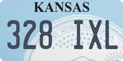 KS license plate 328IXL