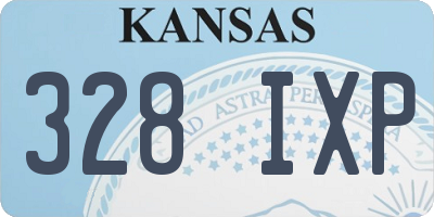 KS license plate 328IXP