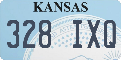 KS license plate 328IXQ