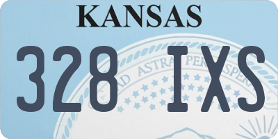 KS license plate 328IXS