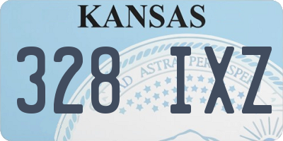 KS license plate 328IXZ