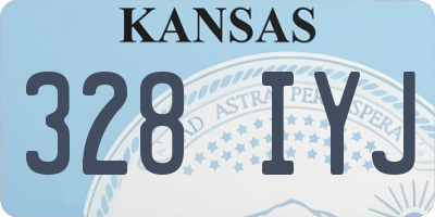 KS license plate 328IYJ