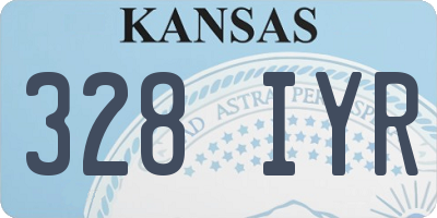 KS license plate 328IYR