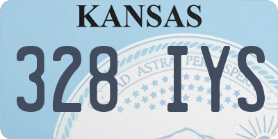 KS license plate 328IYS