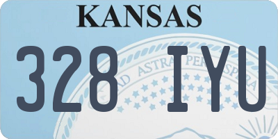 KS license plate 328IYU