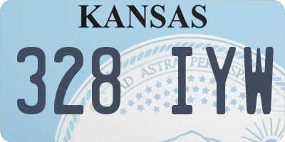 KS license plate 328IYW