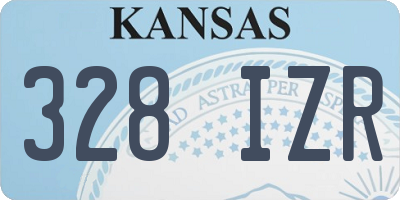 KS license plate 328IZR