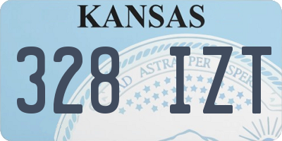 KS license plate 328IZT