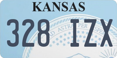 KS license plate 328IZX
