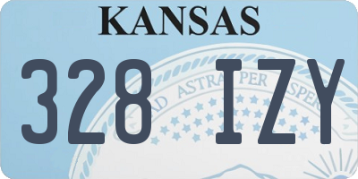 KS license plate 328IZY
