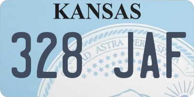 KS license plate 328JAF