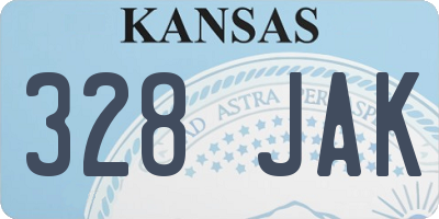 KS license plate 328JAK