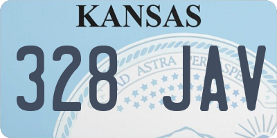 KS license plate 328JAV