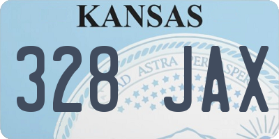 KS license plate 328JAX
