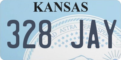 KS license plate 328JAY