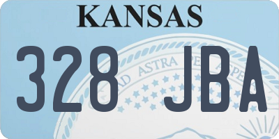 KS license plate 328JBA