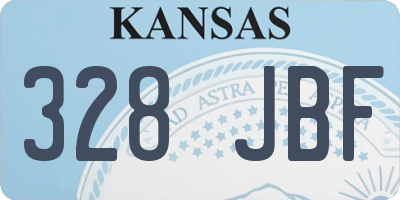 KS license plate 328JBF