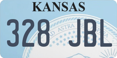 KS license plate 328JBL