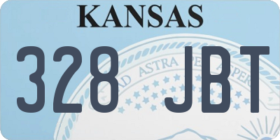 KS license plate 328JBT