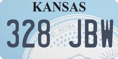 KS license plate 328JBW