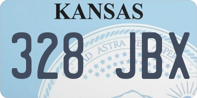 KS license plate 328JBX