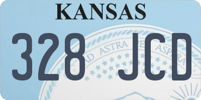 KS license plate 328JCD