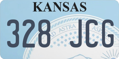 KS license plate 328JCG