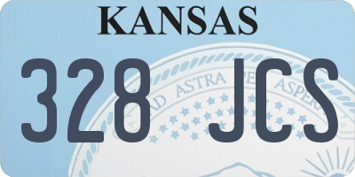 KS license plate 328JCS