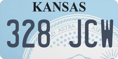 KS license plate 328JCW