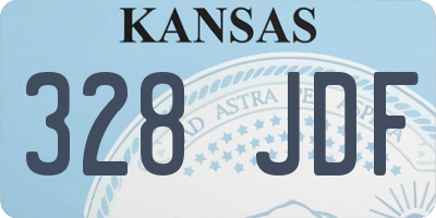 KS license plate 328JDF