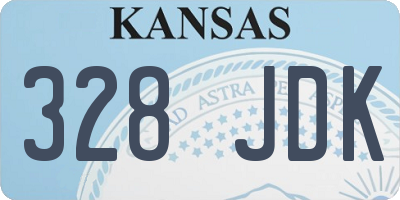 KS license plate 328JDK