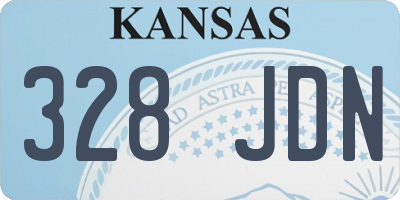 KS license plate 328JDN