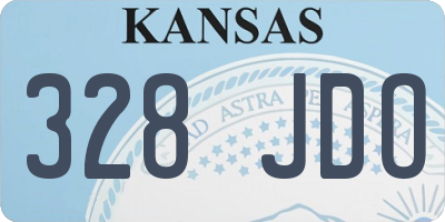 KS license plate 328JDO