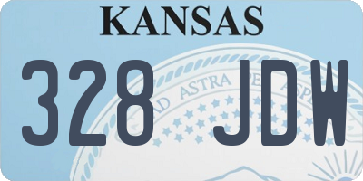 KS license plate 328JDW