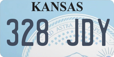 KS license plate 328JDY