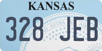 KS license plate 328JEB