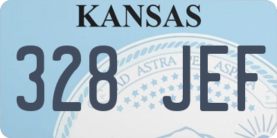 KS license plate 328JEF