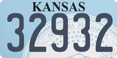 KS license plate 32932