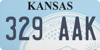 KS license plate 329AAK