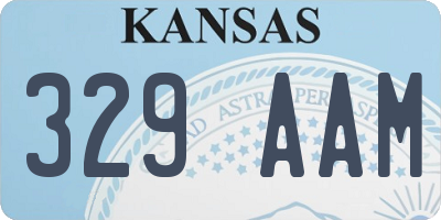 KS license plate 329AAM
