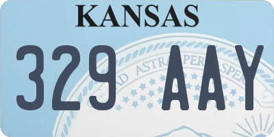 KS license plate 329AAY