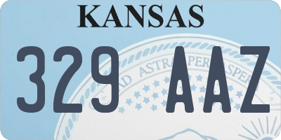 KS license plate 329AAZ