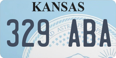 KS license plate 329ABA