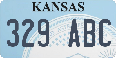 KS license plate 329ABC
