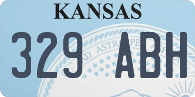 KS license plate 329ABH