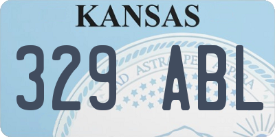 KS license plate 329ABL