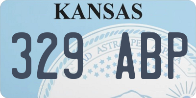KS license plate 329ABP