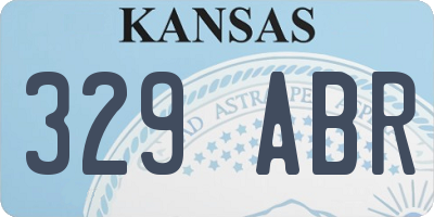 KS license plate 329ABR